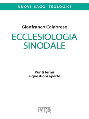 cover image of Ecclesiologia sinodale